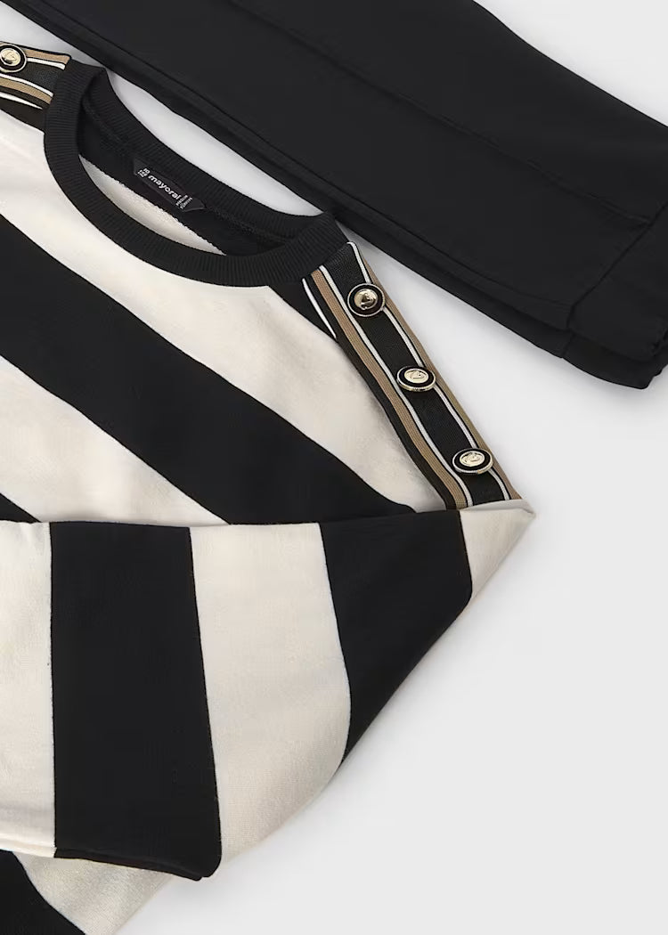 MAYORAL GIRLS SET STRIPED JUMPER & PANTS SET