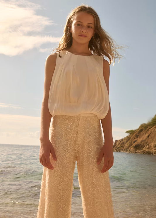 ABEL & LULA GIRL'S SEQUIN PANTS SET