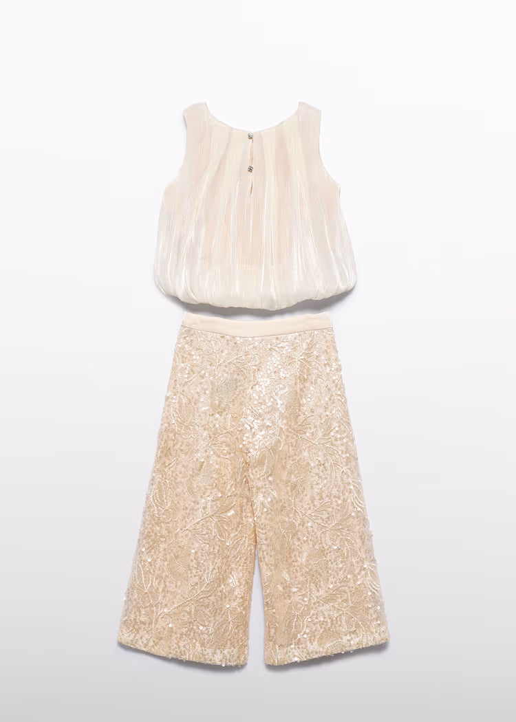 ABEL & LULA GIRL'S SEQUIN PANTS SET