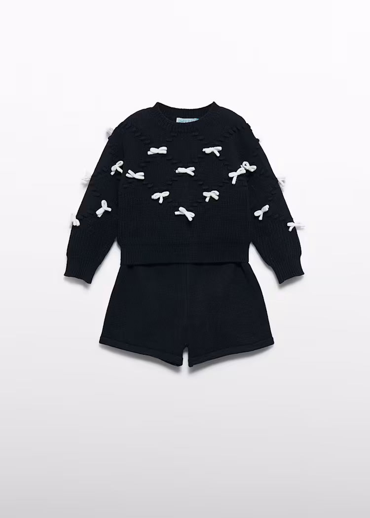 ABEL & LULA GIRLS SET SHORT WITH BOWS