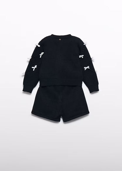 ABEL & LULA GIRLS SET SHORT WITH BOWS