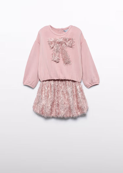 ABEL & LULA GIRL'S FRINGED SEQUIN SKIRT SET