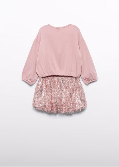 ABEL & LULA GIRL'S FRINGED SEQUIN SKIRT SET