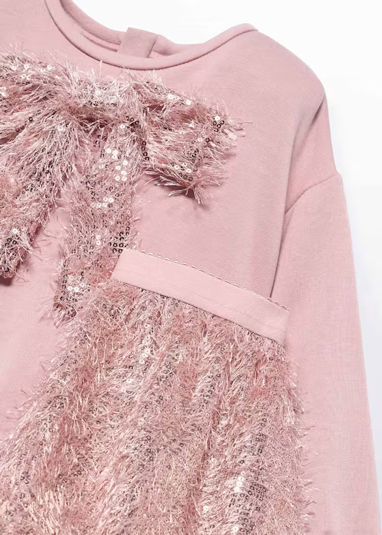 ABEL & LULA GIRL'S FRINGED SEQUIN SKIRT SET