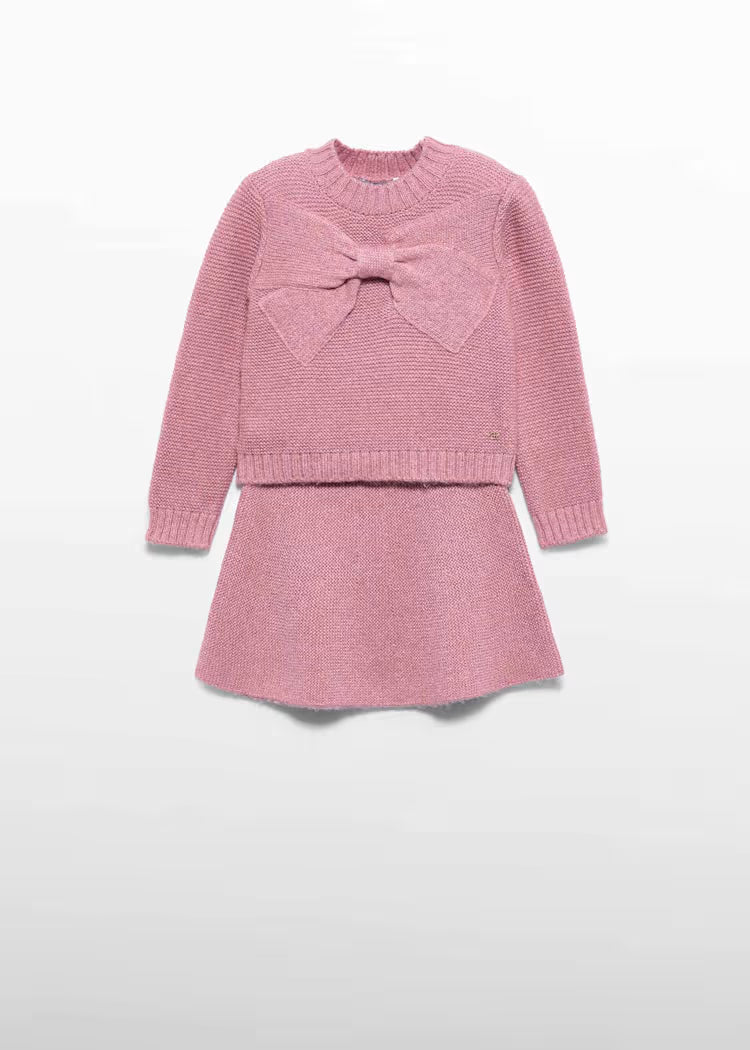 ABEL & LULA GIRLS KNITTED BOW SKIRT SET