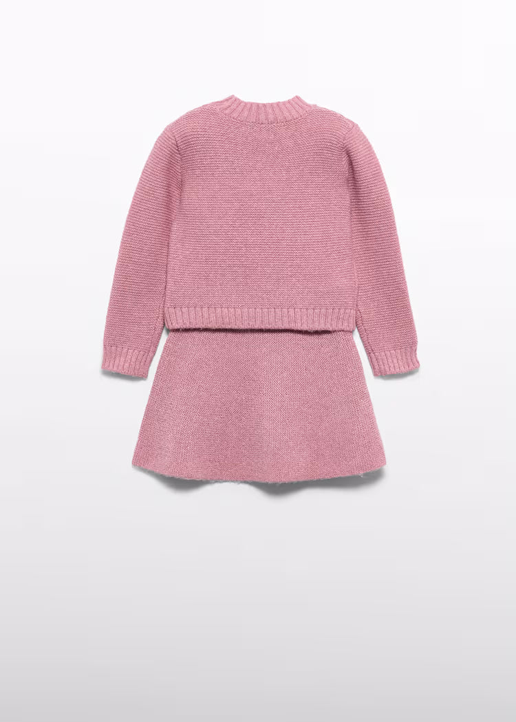 ABEL & LULA GIRLS KNITTED BOW SKIRT SET