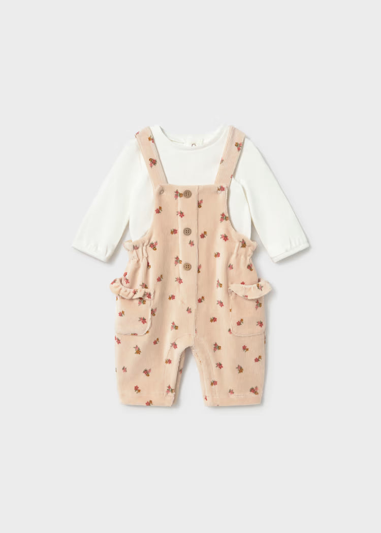 MAYORAL BABY GIRLS SET OVERALL AND T SHIRT