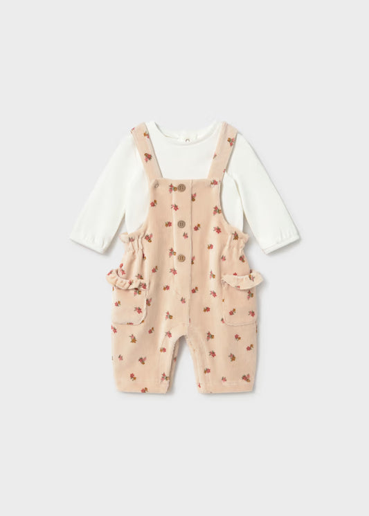 MAYORAL BABY GIRLS SET OVERALL AND T SHIRT
