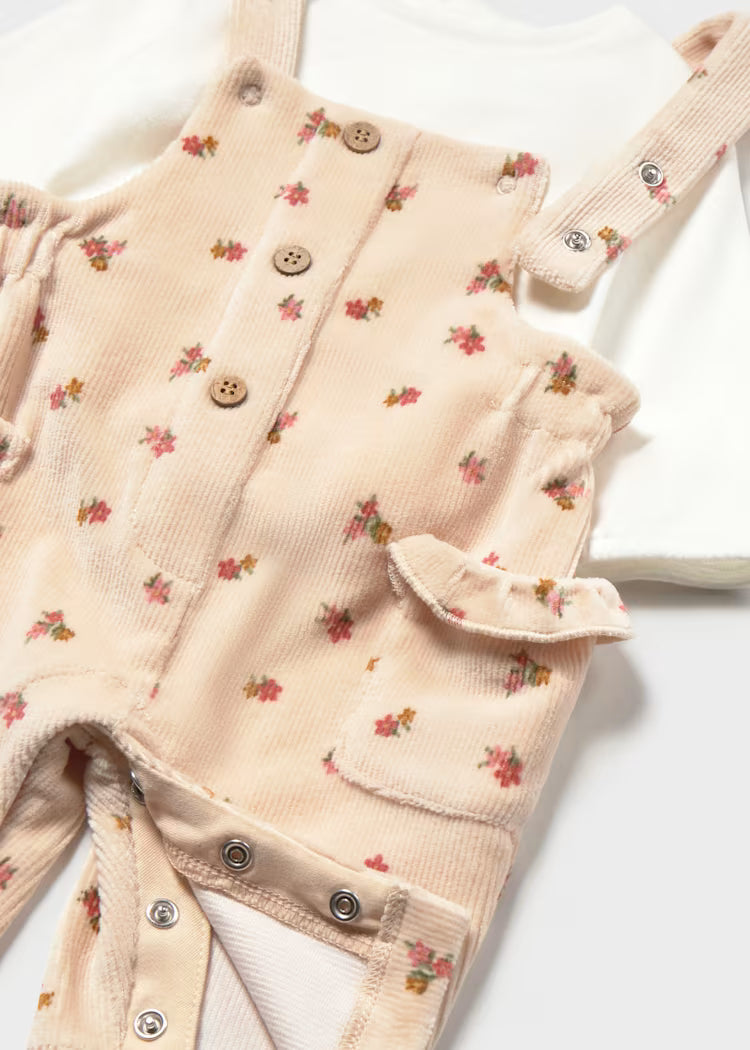 MAYORAL BABY GIRLS SET OVERALL AND T SHIRT
