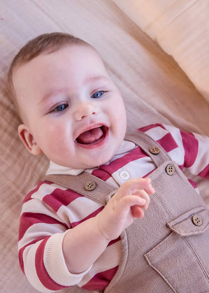 MAYORAL NEWBORN POLO T SHIRT ROMPER SET