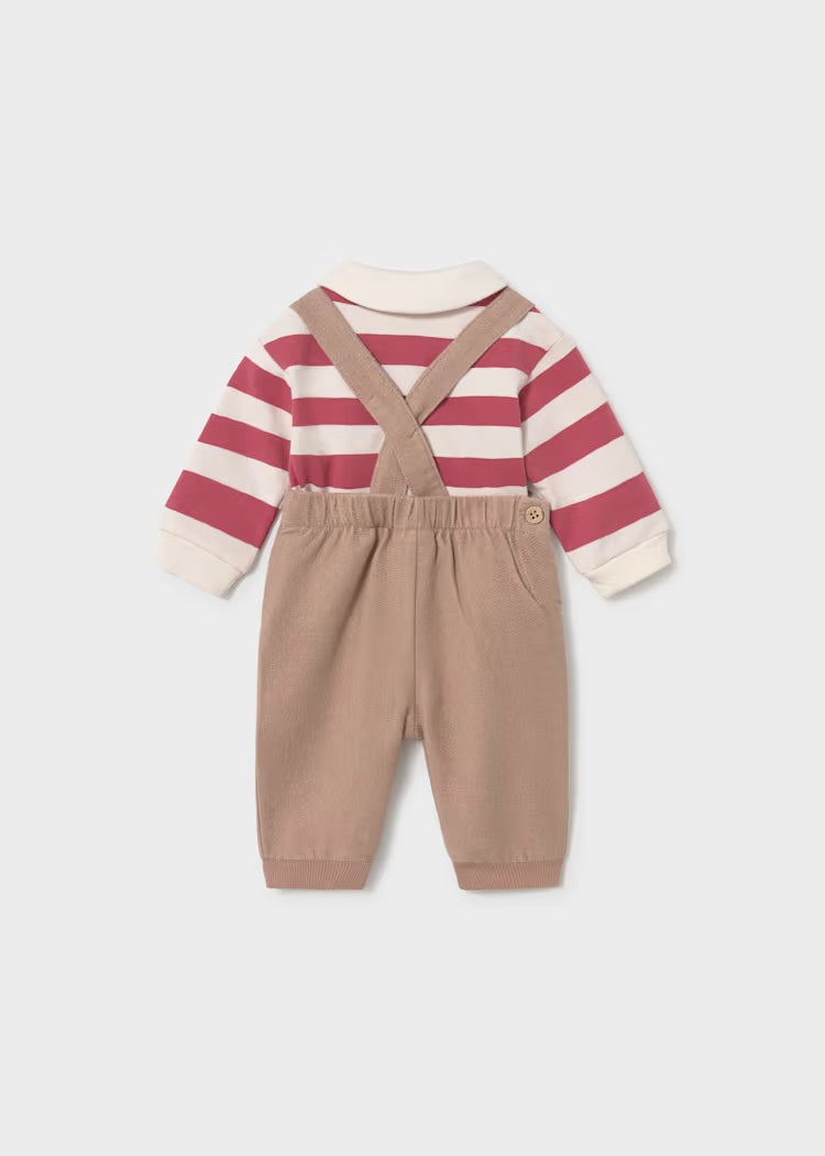 MAYORAL NEWBORN POLO T SHIRT ROMPER SET