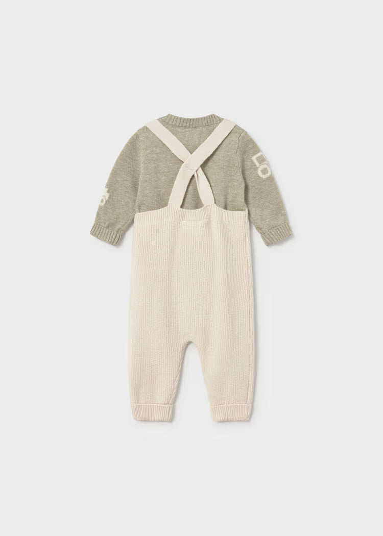 MAYORAL BABIES KNIT DUNGAREES SET