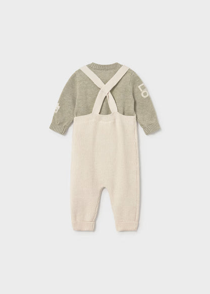 MAYORAL BABIES KNIT DUNGAREES SET