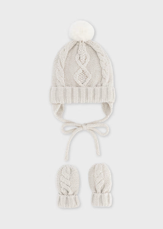 MAYORAL BABIES HAT & MITTENS SET