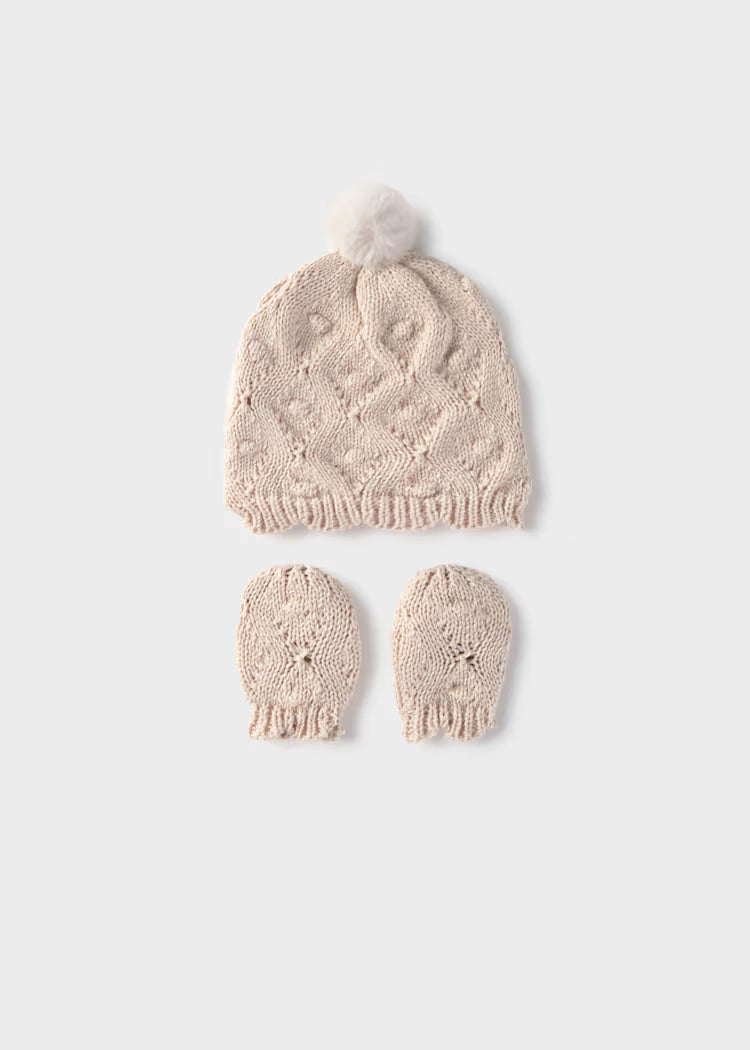 MAYORAL BABIES HAT & MITTENS SET