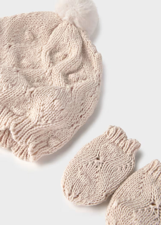 MAYORAL BABIES HAT & MITTENS SET