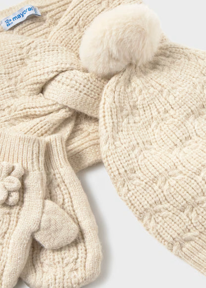 MAYORAL BABY HAT & SCARF & MITTENS SET