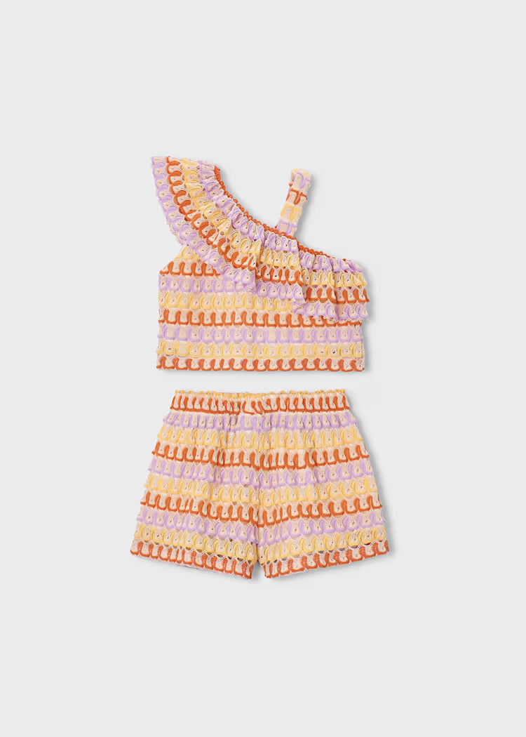 MAYORAL SET KNITTED TOP AND SHORTS