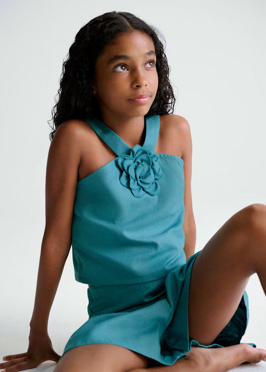 MAYORAL GIRLS FLOWER TOP SET