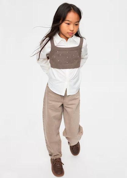 MAYORAL KIDS SHIRT & CARDIGAN SET