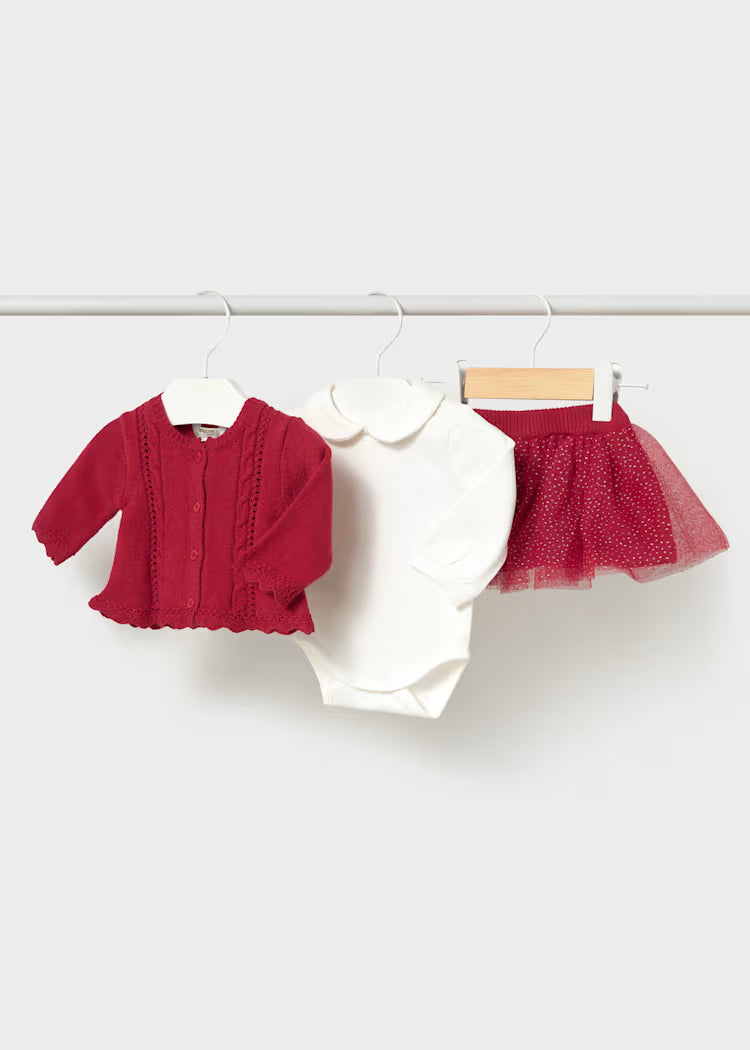 MAYORAL GIRLS SET KNIITED TULLE SKIRT