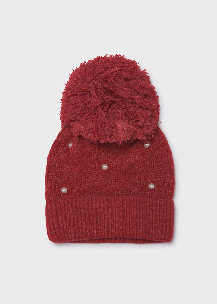 MAYORAL GIRLS POM POM PEARLS BEANIE