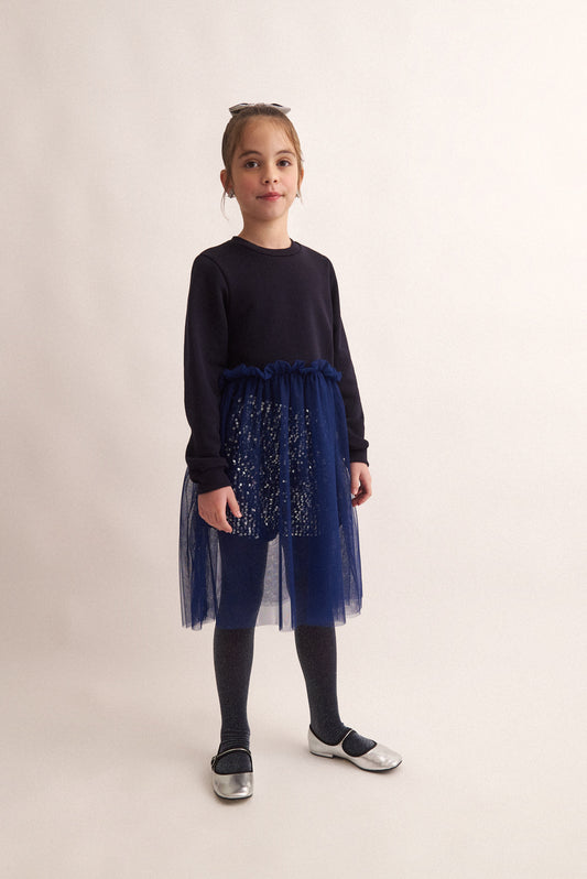 TC SPARKLING NIGHT SET SWETERAND SHORT