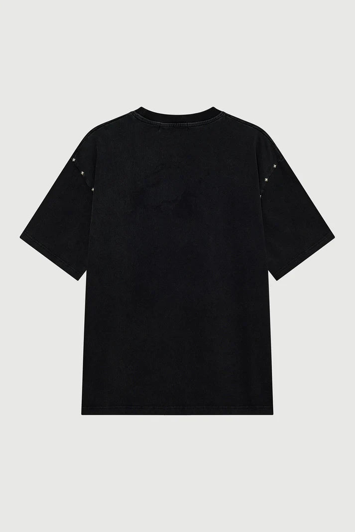 ACUPUNCTURE FASHION STUDDED METAL T SHIRT