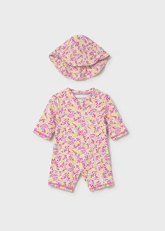 MAYORAL SWIMWEAR SET NEWBORN WITH HAT