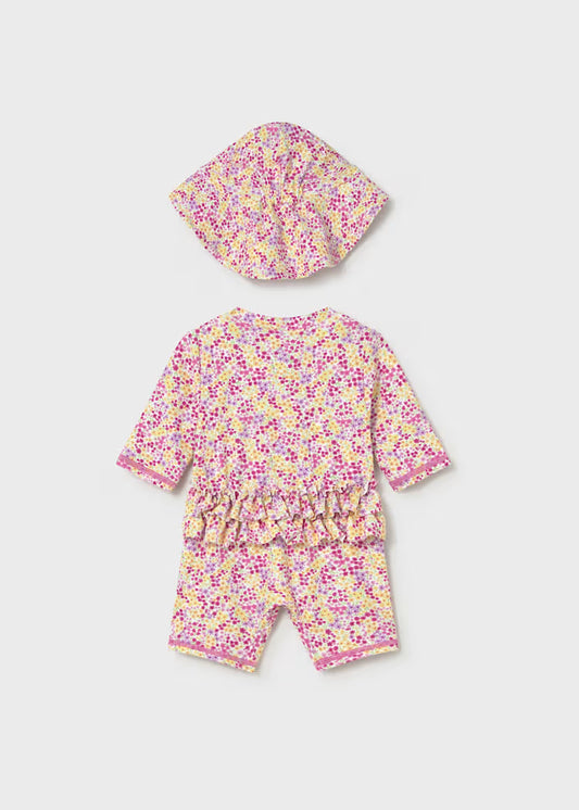 MAYORAL SWIMWEAR SET NEWBORN WITH HAT