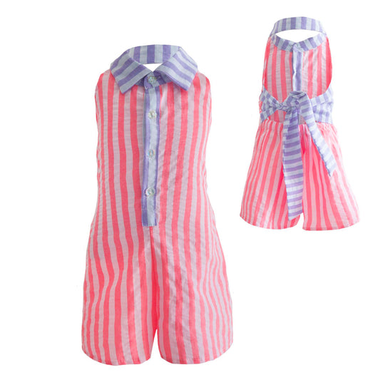 TWO IN A CASTLE RADIANT BACKLESS SHIRT PLAYSUIT