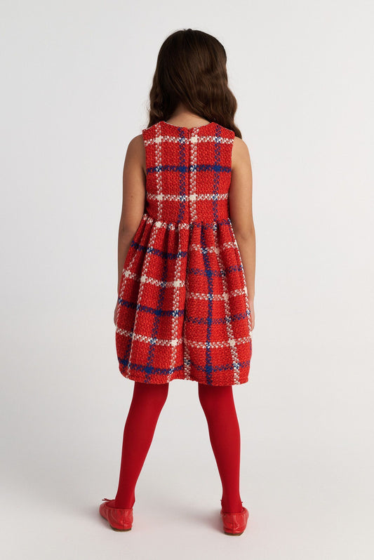TWO IN A CASTLE RED TWEED CAKE DRESS