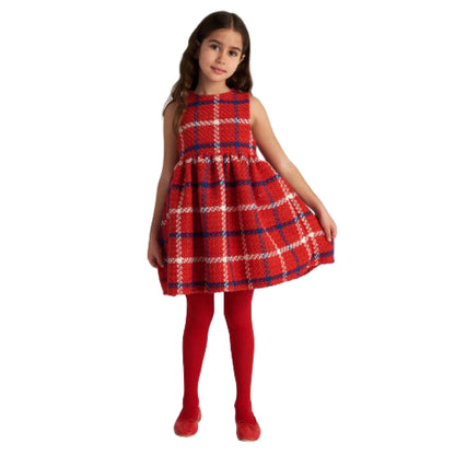 TWO IN A CASTLE RED TWEED CAKE DRESS