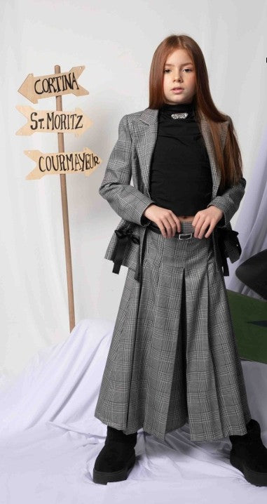 AKYTA FASHION GIRLS WIDE CKECK PANTS