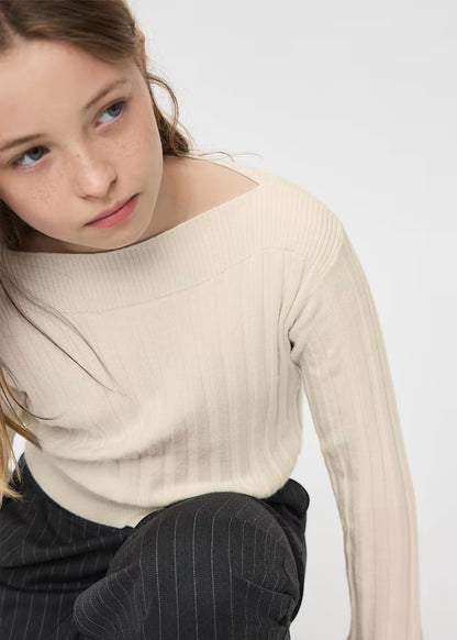 MAYORAL GIRLS KNITTED RIBBED PULLOVER