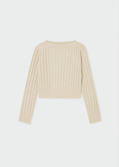 MAYORAL GIRLS KNITTED RIBBED PULLOVER