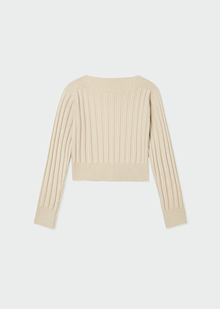 MAYORAL GIRLS KNITTED RIBBED PULLOVER