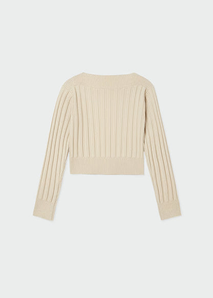 MAYORAL GIRLS KNITTED RIBBED PULLOVER