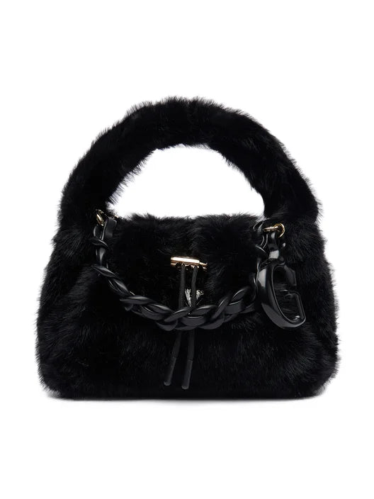GUESS JEANS KIDS FAUX FUR HANDBAG