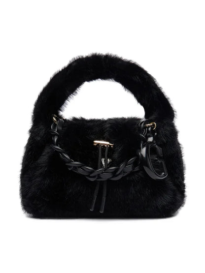 GUESS JEANS KIDS FAUX FUR HANDBAG