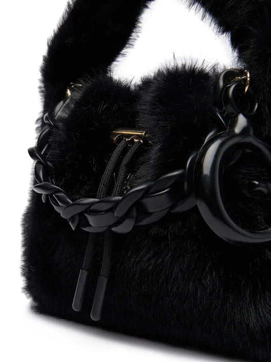 GUESS JEANS KIDS FAUX FUR HANDBAG