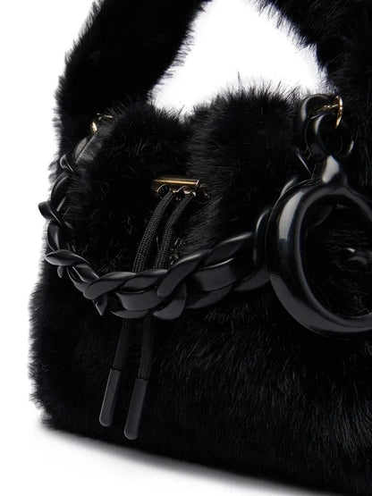 GUESS JEANS KIDS FAUX FUR HANDBAG