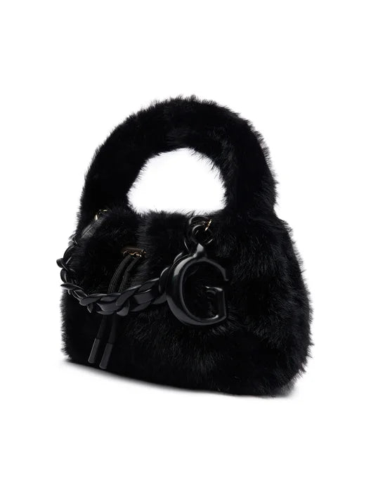 GUESS JEANS KIDS FAUX FUR HANDBAG