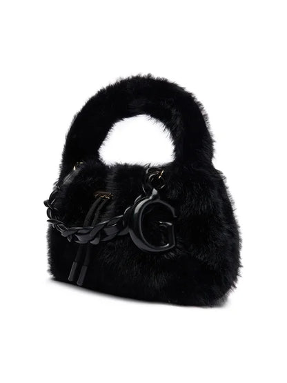 GUESS JEANS KIDS FAUX FUR HANDBAG