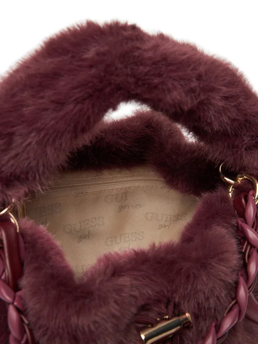 GUESS JEANS FAUX FUR HANDBAG