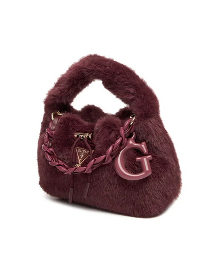 GUESS JEANS FAUX FUR HANDBAG