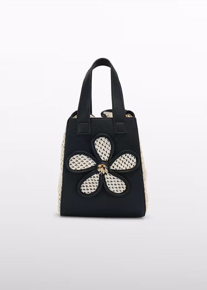 _ABEL & LULA RAFFIA FLOWER DETAIL BAG