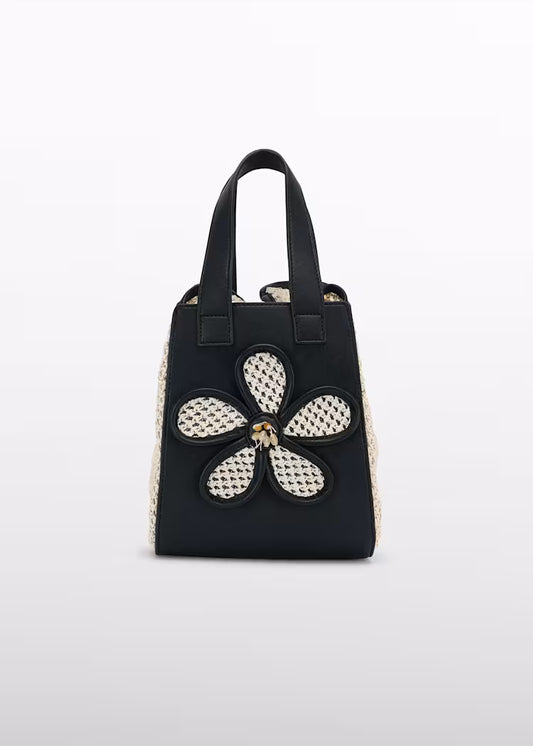 _ABEL & LULA RAFFIA FLOWER DETAIL BAG