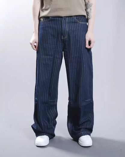 KARL KANI OG PINSTRIPE RELAXED FIT JEANS