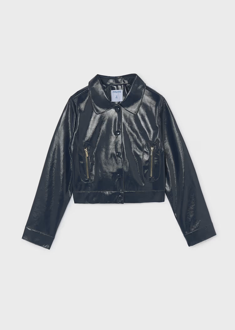 MAYORAL GIRLS PATENT LEATHER JACKET